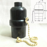 socle lampe moderne bakélite noir interrupteur chaîne cloche dorée ul certification đèn