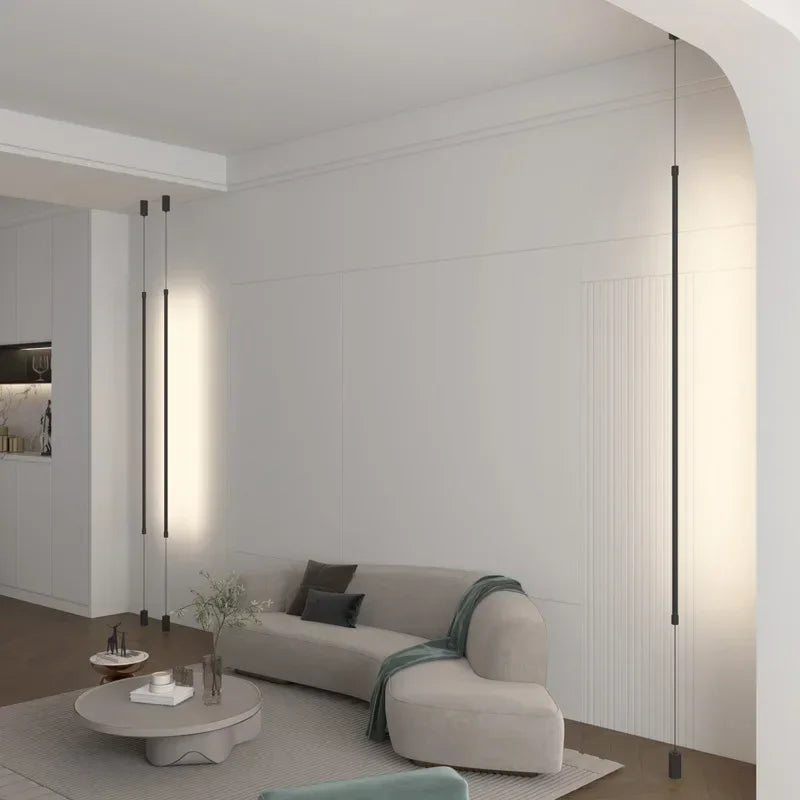 lampe poser moderne noire lisse salon chambre câble prise électrique
