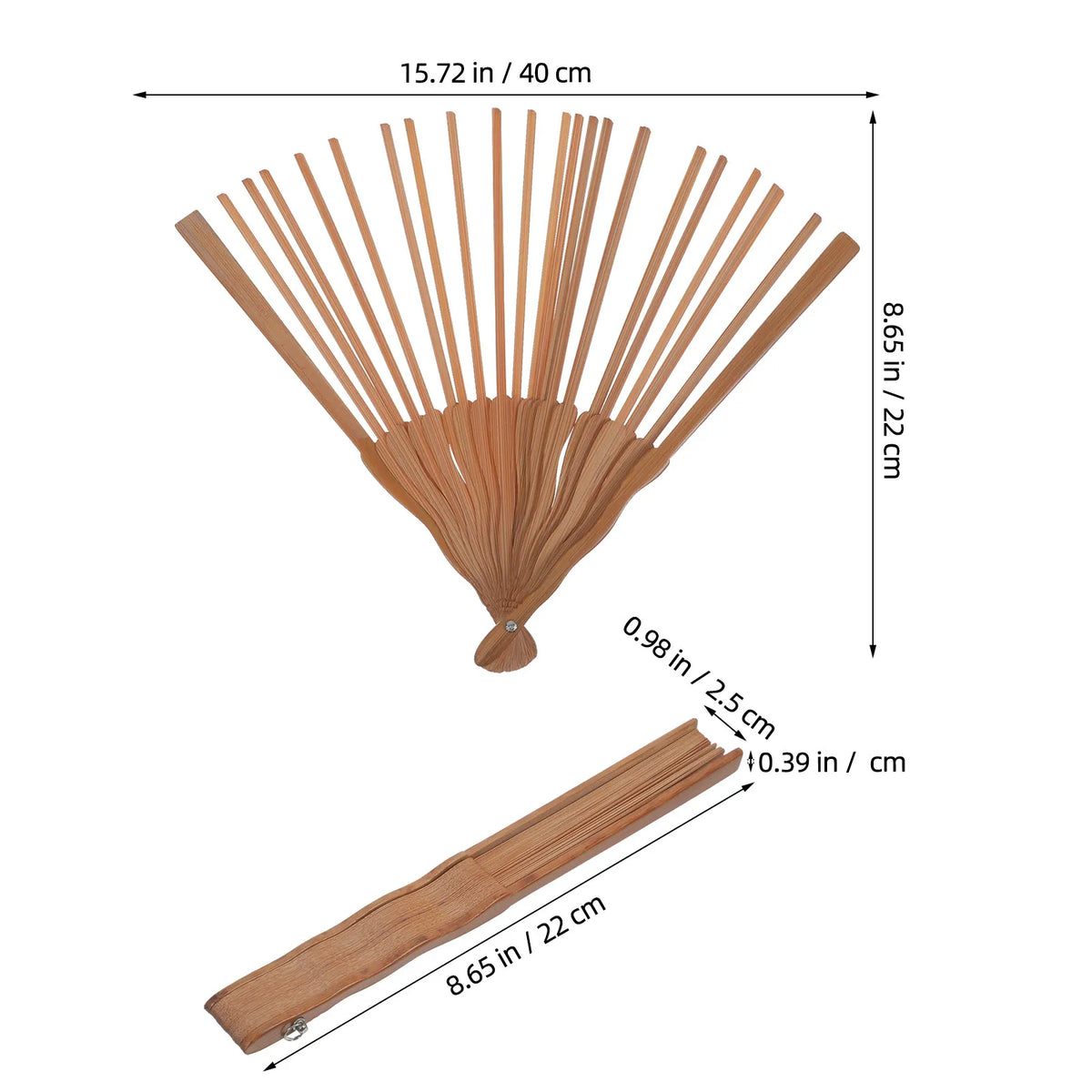 diy éventail bois pliant cadre main marron rayures classique artisanal kit fabrication