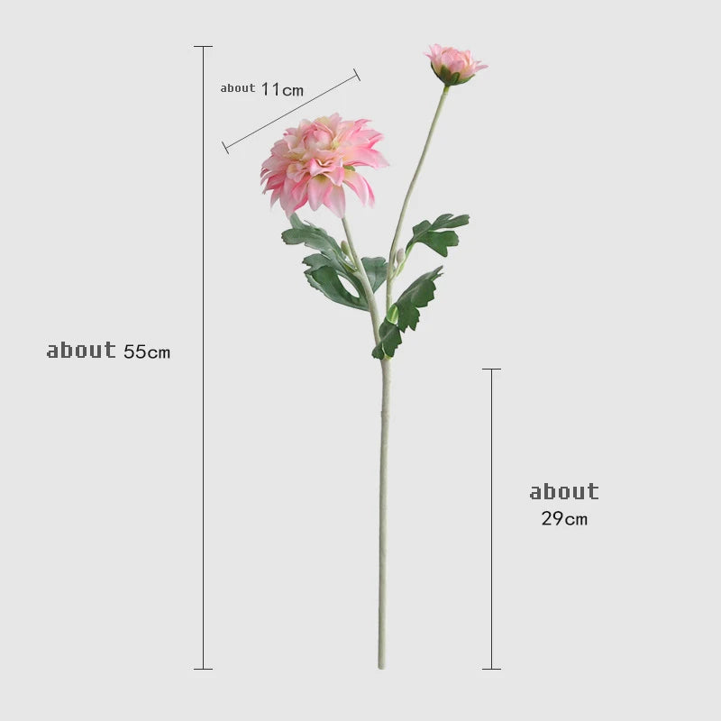 bouquet dahlias rose clair blanc minimaliste décoration intérieure hiver anniversaire noël mariage