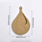 paniers rangement crochet rustique beige respectueux environnement boho chic decoration cuisine