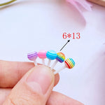 sucettes résine fleurs colorées rayées adorables accessoires coiffure bijoux mixtes variées