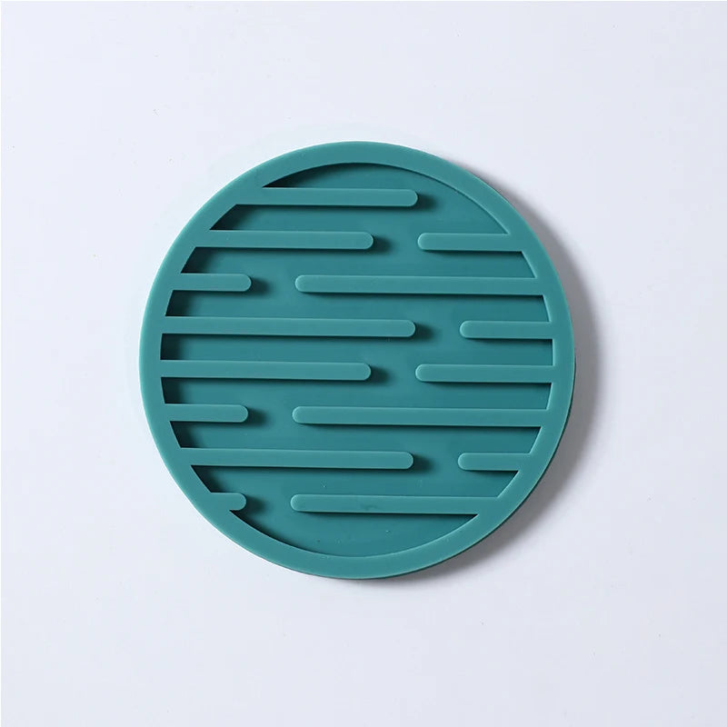 coasters perforés silicone moderne antidérapants diverses couleurs domestiques