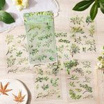 autocollants transparents feuilles branches diverses couleurs adhésif scrapbooking collage diy journal