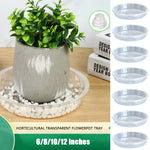 plateau fleur transparent moderne rayures ondulées différentes tailles plantes maison set
