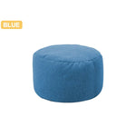 coussin rond uni bleu gris moderne confortable tissu coton polyester zip intégré