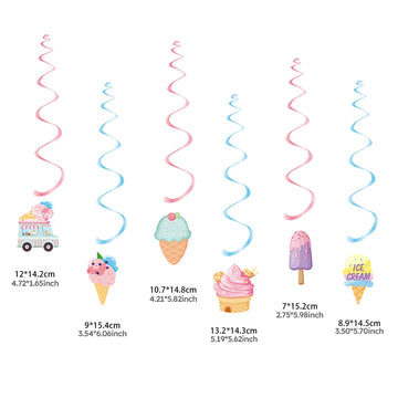 décoration fête anniversaire multicolore glace cupcakes happy birthday guirlande illustrations camion glacé papier table