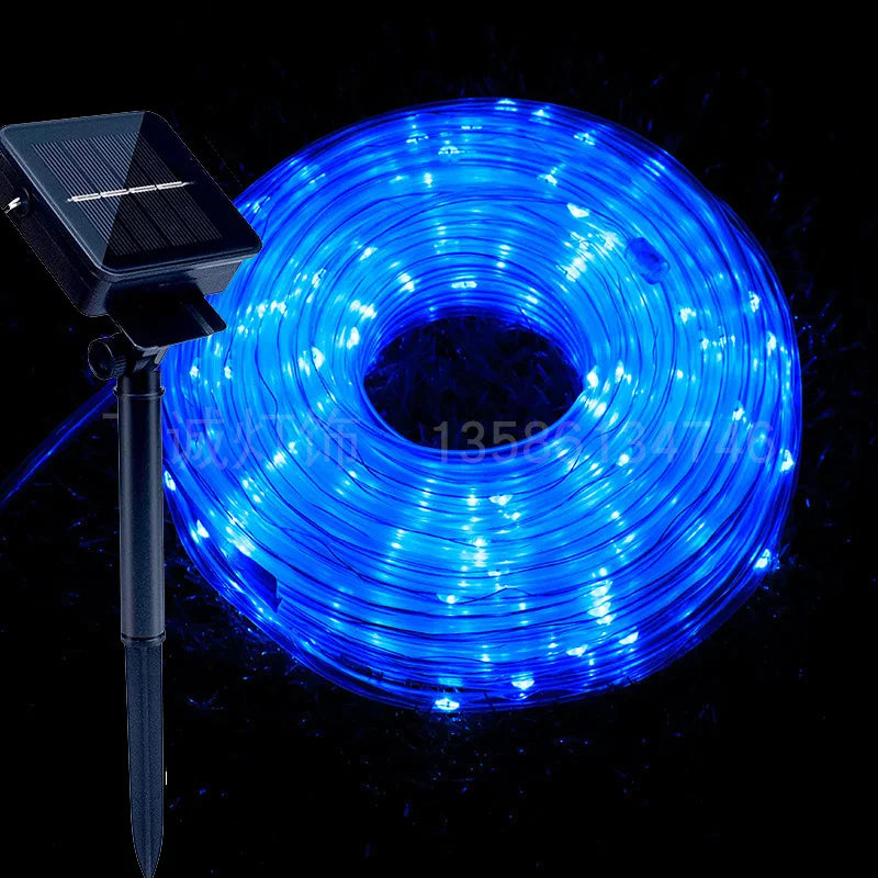 guirlande lumineuse solaire multicolore moderne 100 lumières extérieure décoration jardin fête mariage vacances