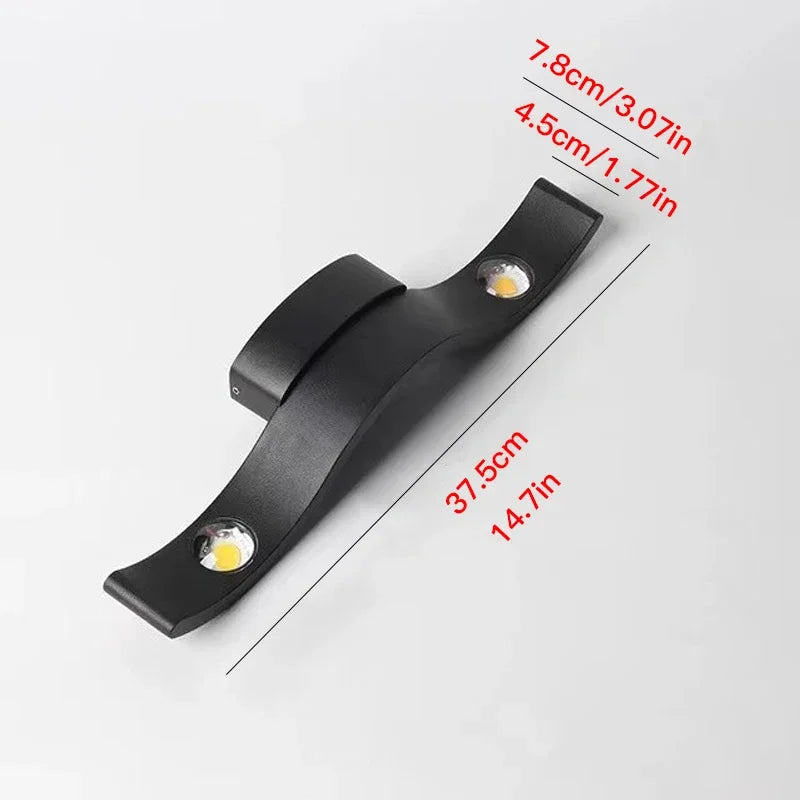 applique murale moderne led noir blanc éclairage quotidien ip65 extérieur étanche fixée mur trois