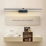 lampe miroir moderne noir fixée mur éclairage led tricolore 60cm 80cm 100cm