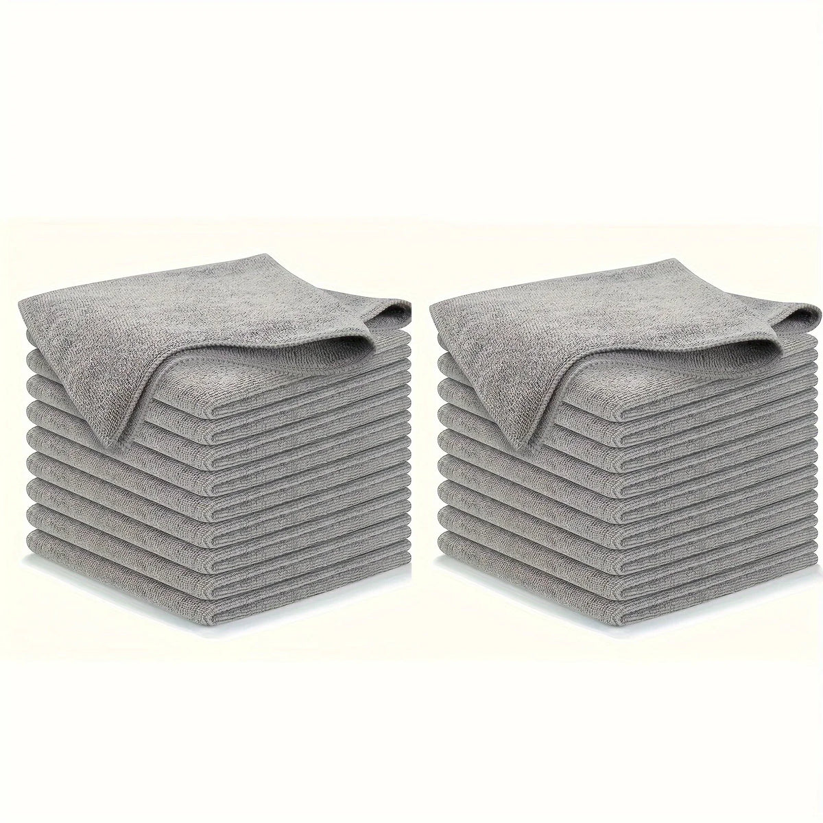 serviettes microfibres gris bleu vert rose violet rouge texture douce modernes utilitaires 25x25cm