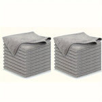 serviettes microfibres gris bleu vert rose violet rouge texture douce modernes utilitaires 25x25cm