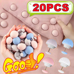 boucles suspension adhésives rose bleu gris blanc modernes minimalistes 16pcs 20pcs