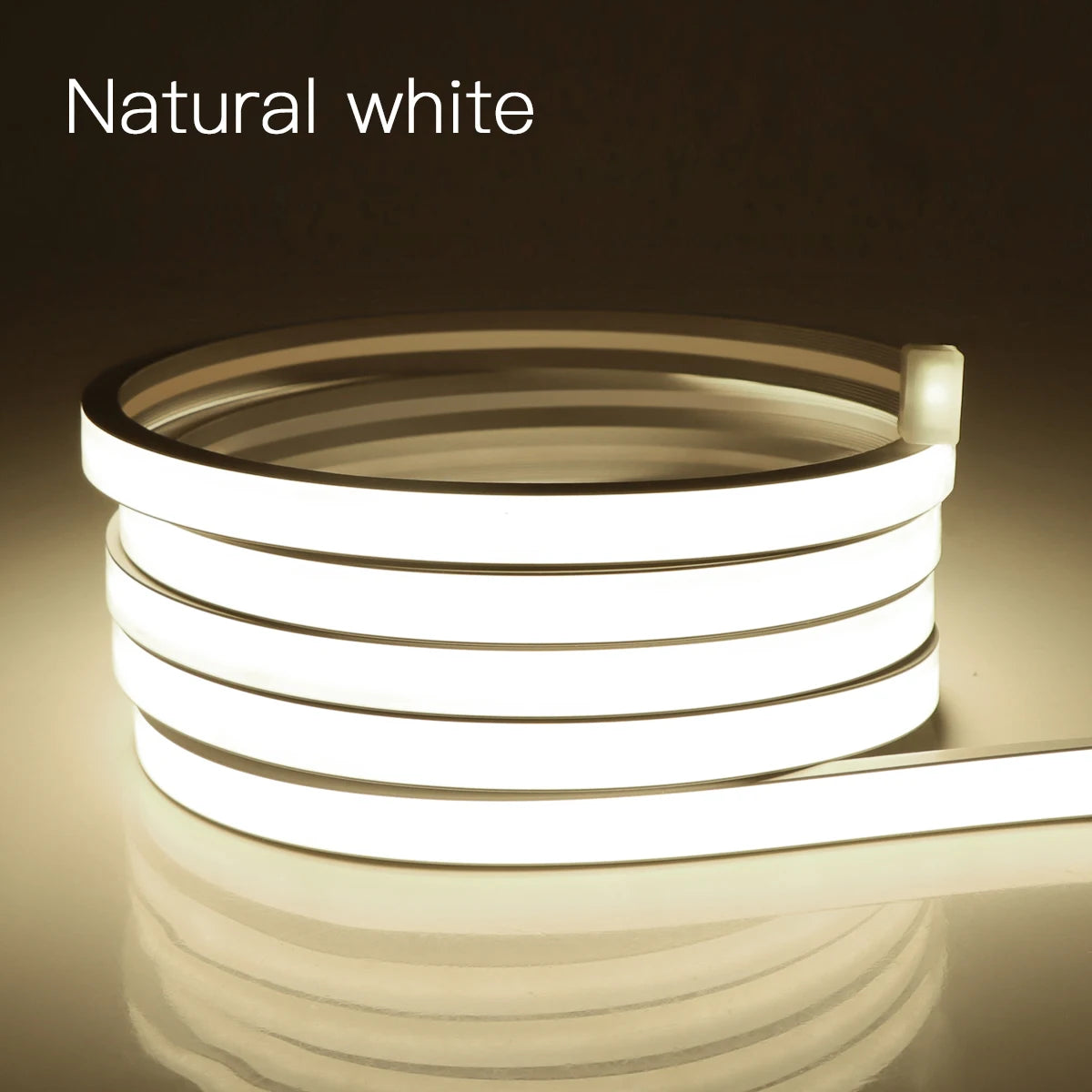 ruban led blanc moderne minimaliste interrupteur tactile adaptateur secteur clips fixation