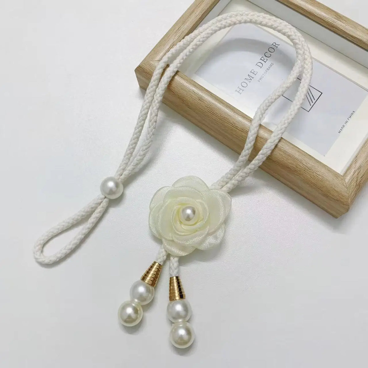 rideaux accessoires cordon serrure fleurs texturées nacrées floral élégant semi transparent tissu unisexe