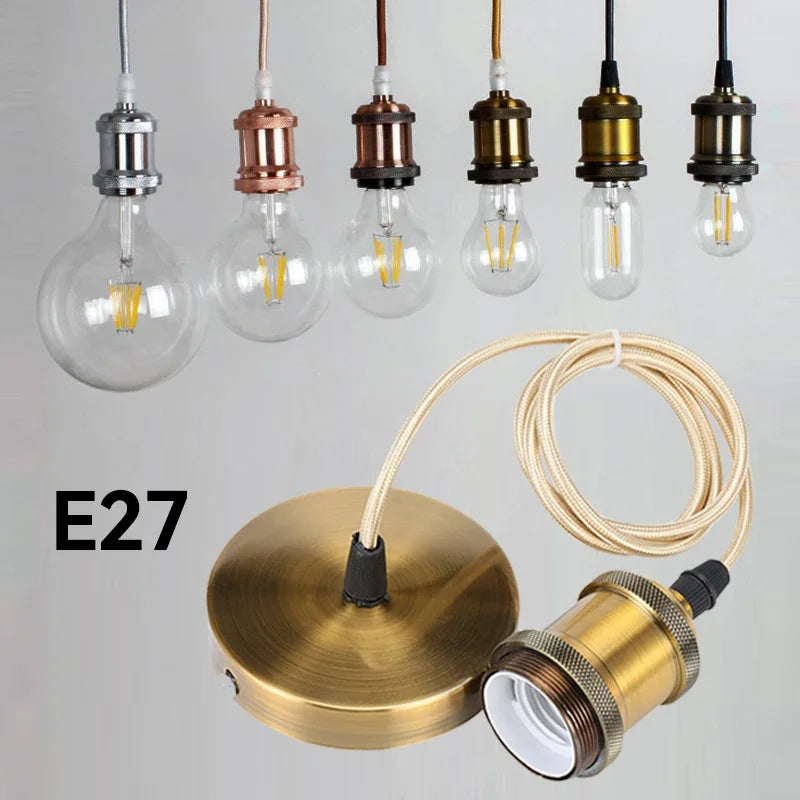 ampoules filament transparentes vintage dorées cuivrées noires industrielles pendentif chaines