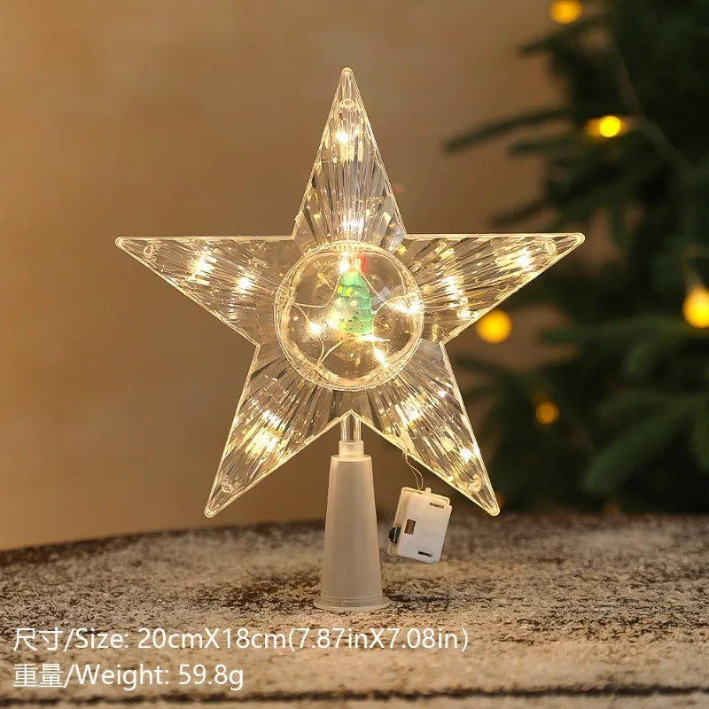 décoration noël étoile lumineuse transparente perforée classique tringle support chambre maison
