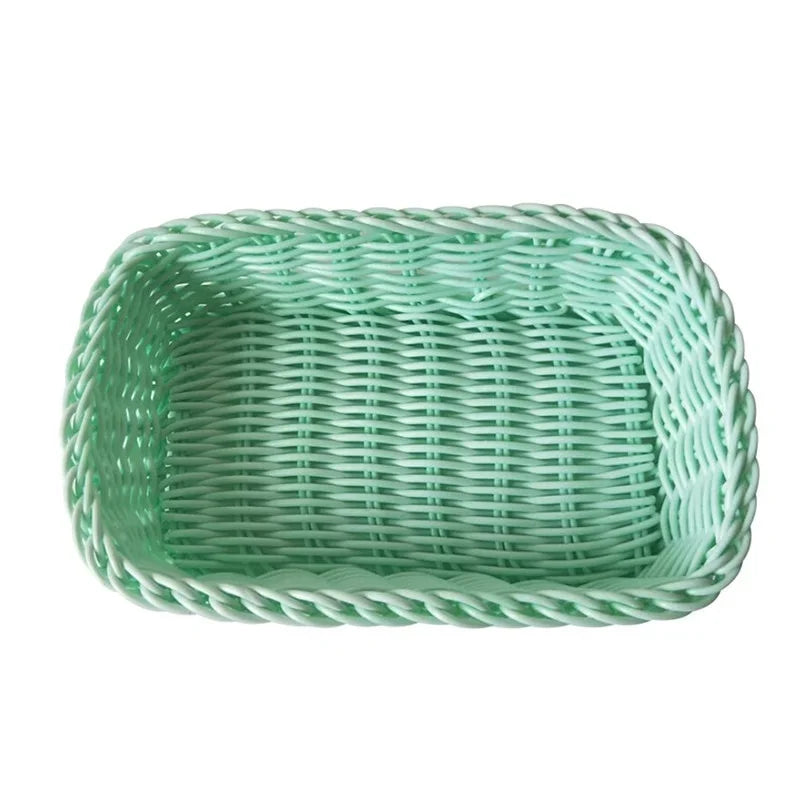 paniers tressés rose vert violet modernes décoration maison respectueux environnement stockage