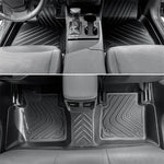 tapis sol voiture noir rayures diagonales moderne antidérapant double couche set complet