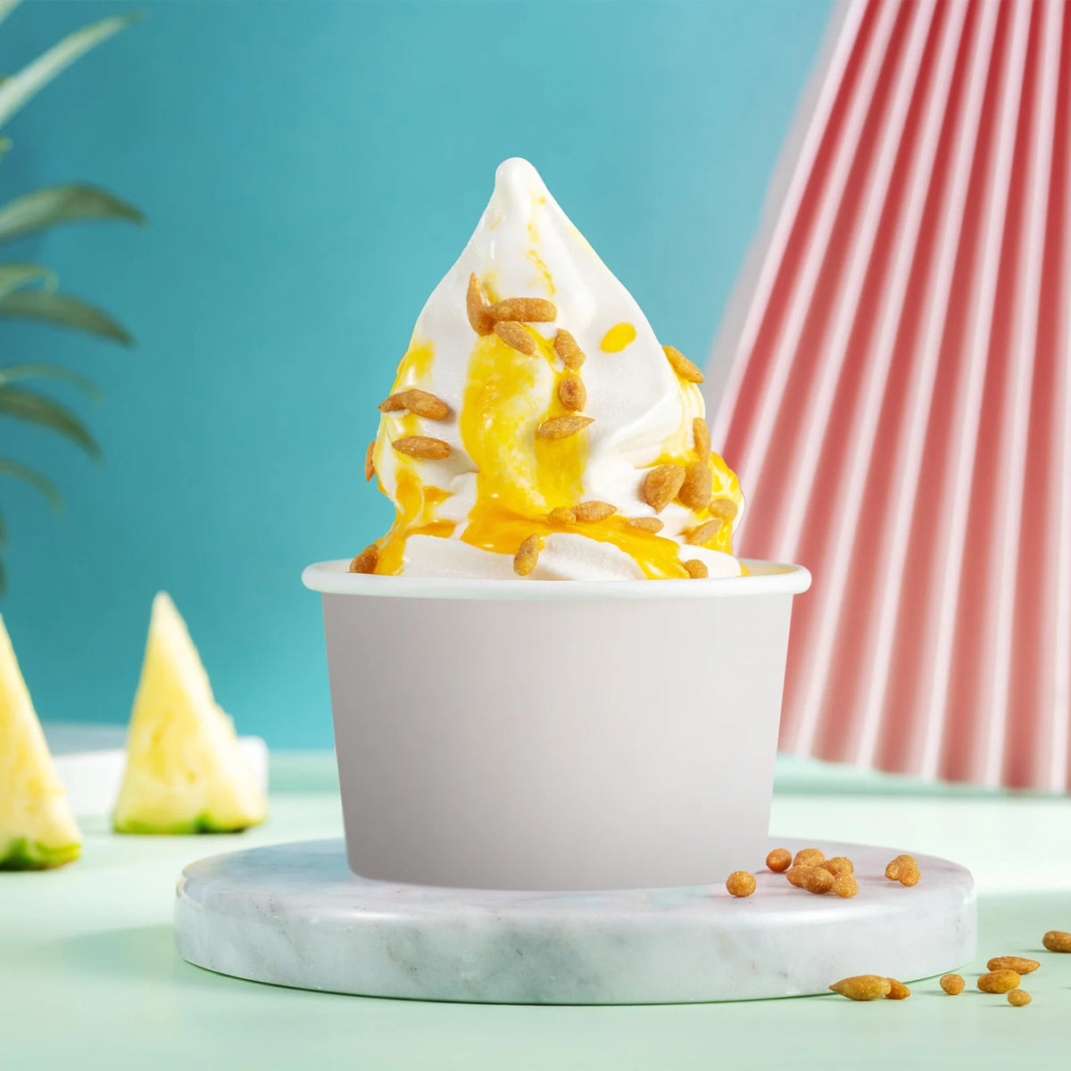 gobelets papier dessert jetables pots ice cream yaourt gâteau mousse pudding petits blancs festifs