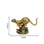 statue léopard bronze doré décoration intérieure animalière classique ornement maisonscrição