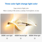 lampes murales modernes or blanc abat jour translucide spirale trois couleurs lumière chambre coucher