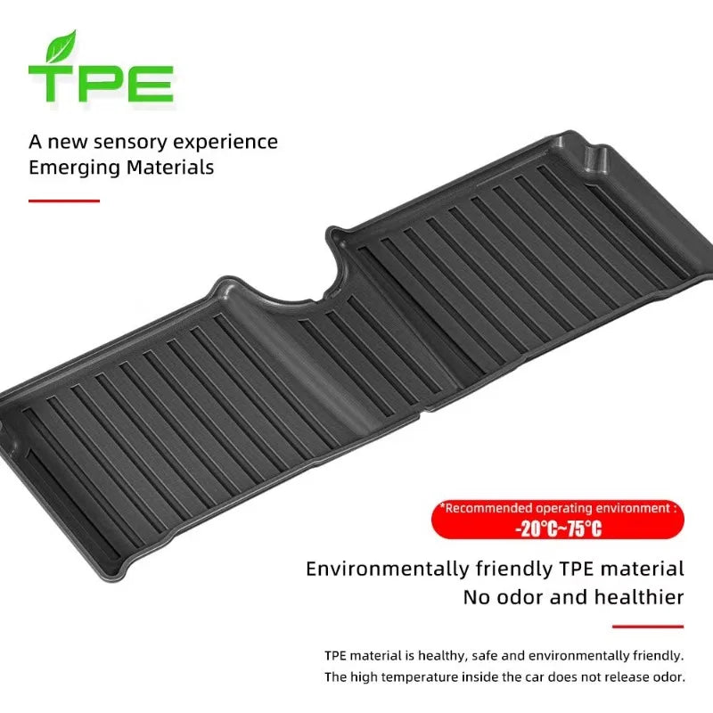 tapis sol voiture noir rayures verticales moderne imperméable fibre synthétique tpe
