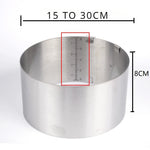 Anneau gâteau argenté moderne fixations rubans adhésifs grille dimensions utilitaire lisse brossé respectueux environnement