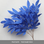 décoration événement artificielle fleurs bleu royal soie feuilles bouquets hybride ornement festifsintérieur