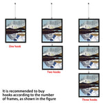 crochet mural réglable suspension tableau câble métallique safe load 20kg moderne fixations lisses opaque