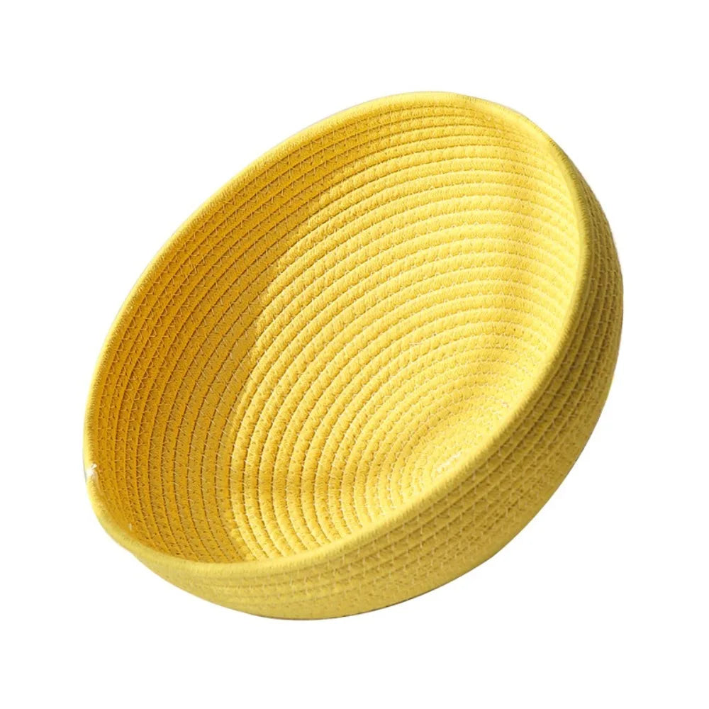 nid chat jaune vert rose violet bleu beige blanc moderne minimaliste tissu petits points