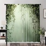 rideau vert feuilles moderne opacité 24x59 30x65 41x91 51x83 chambre salon