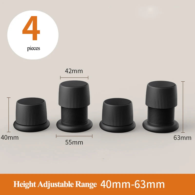 pieds ajustables anti vibration meubles adhésifs antidérapants blanc gris noir mousse moderne