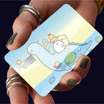 adhésifs décoratifs cartes bancaires dessin animé personnages mignons accessoires beige rose bleu vert marron