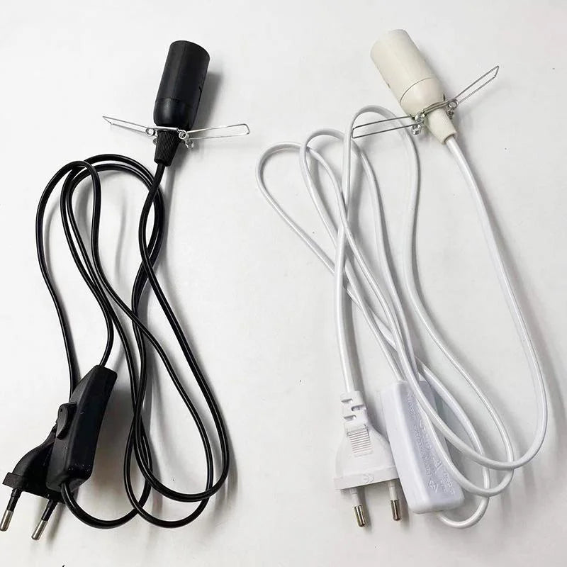 ampoule e14 transparente moderne clips noir blanc cordon interrupteur