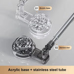 porte serviettes mural ventouse acier inoxydable gris transparent multiple utilisation moderne 36 120cmversible fixeintérieur