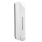 distributeur savon liquide noir blanc moderne adhésif easy install hygiène salle bain minimaliste matériaux