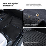 tapis sol voiture noir texture tissée moderne antidérapant fixations avant arrière coffre