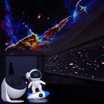 projecteur étoiles univers blanc bleu noir figurines astronautes fusées moderne technologique sans fixation