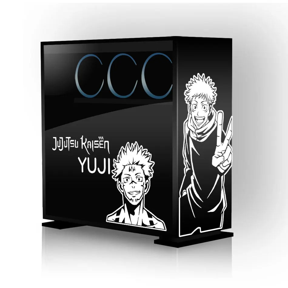 autocollants graphiques anime gojo yuji blanc noir décoration boîte rangement modernes stickers opaques