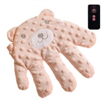 gant massage bébé blanc ours texture douce coton polyester apaisant sommeil massage