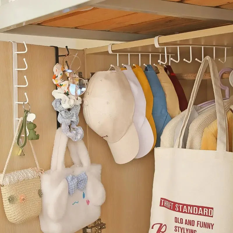porte sacs porte mugs clips rangement mural blanc moderne armoire organisation chambre.storageHooks