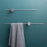 porte serviettes gris métallisé cuivre ajustable sans perçage salle bain moderne fixations