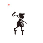 figurines insectes noires art minimaliste jardin décoratives extérieures sol đen giản dị cho