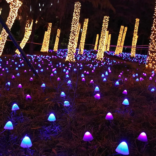 lumière solaire champignon blanc noir moderne extérieure autoinstallation led étanche allée jardin patio