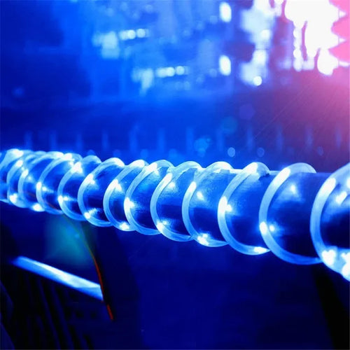 guirlande lumineuse moderne spirale adhésif blanc chaud extérieure led ip67 5mètres jardin noël