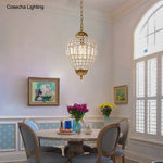 suspension lumineuse classique strass doré transparent chambre éclairage antique cristal
