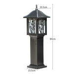 lanterne jardin noire bronze bambou doré ip65 étanche led 80cm classique orientalextérieur