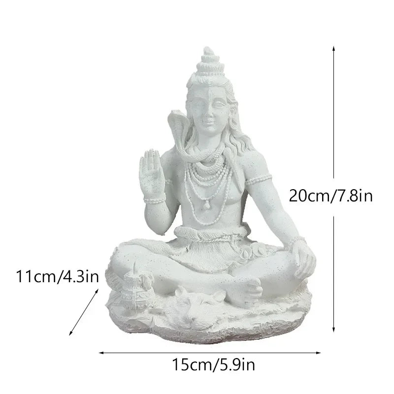 statues religieuses hindoues blanc texture granulée détails sculptés classique feng shui décoration intérieure