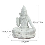 statues religieuses hindoues blanc texture granulée détails sculptés classique feng shui décoration intérieure